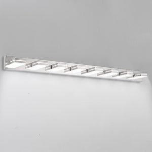 English Elm Modern Chrome Eight Head LED Vanity Bar Light for Bathroom Mirror Illumination W1340P248804