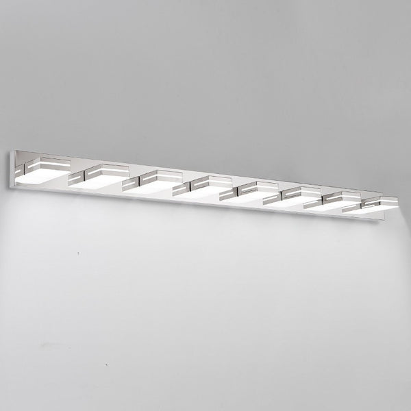 English Elm Modern Chrome Eight Head LED Vanity Bar Light for Bathroom Mirror Illumination W1340P248804