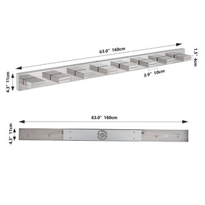 English Elm Modern Chrome Eight Head LED Vanity Bar Light for Bathroom Mirror Illumination W1340P248804