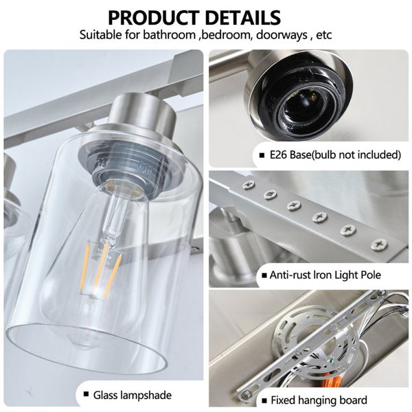 English Elm 10 Light Matte Vanity Bar Wide Wall Fixture with Clear Glass Shades for Modern Bathrooms Chrome W1340P310786