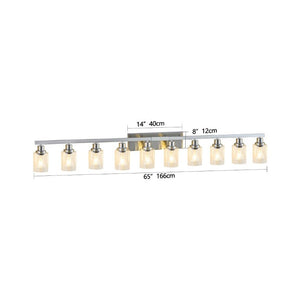 English Elm 10 Light Matte Vanity Bar Wide Wall Fixture with Clear Glass Shades for Modern Bathrooms Chrome W1340P310786