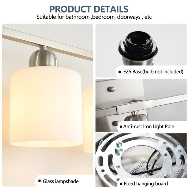 English Elm 10 Light Matte Iron Vanity Bar with Milky Glass Shades Wide Format Wall Fixture Chrome W1340P310797