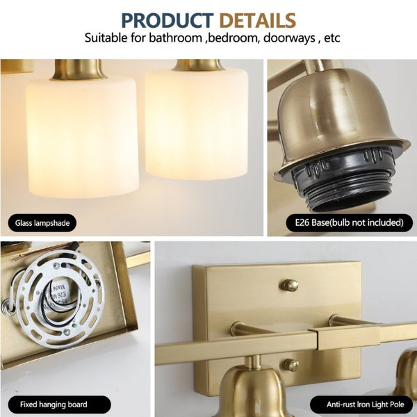 English Elm Brushed Nickel Five Globe Vanity Light with Frosted Glass Shades for Modern Bathrooms Gold W1340P310799