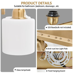 English Elm 10 Light Matte Iron Vanity Bar with Milky Glass Shades Wide Format Wall Fixture Gold W1340P310802