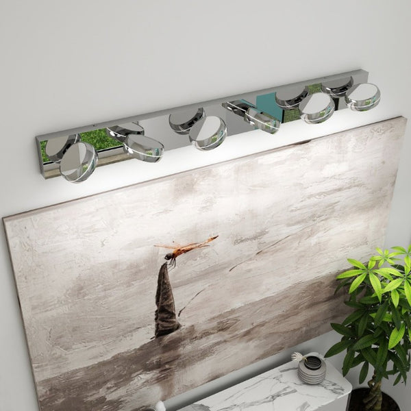 English Elm Led Vanity Bar Six Integrated Lights Chrome Dimmable Fixture for Modern Bathroom Mirror W1340P328789