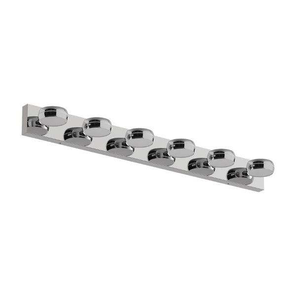 English Elm Led Vanity Bar Six Integrated Lights Chrome Dimmable Fixture for Modern Bathroom Mirror W1340P328789