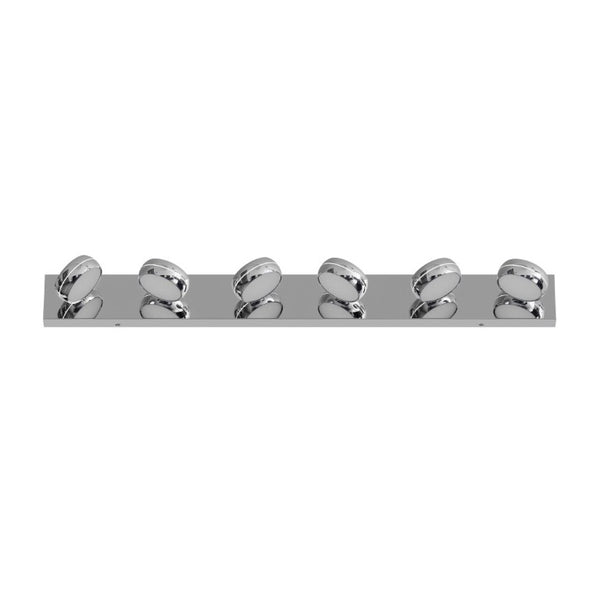 English Elm Led Vanity Bar Six Integrated Lights Chrome Dimmable Fixture for Modern Bathroom Mirror W1340P328789