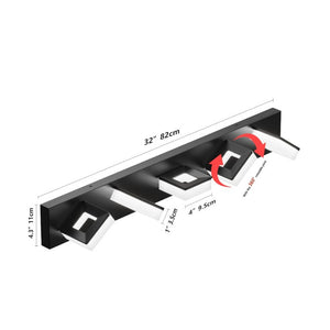English Elm Led Matte Black Five Light Vanity Bar Frosted Acrylic Bathroom Mirror Wall Fixture W1340P328792