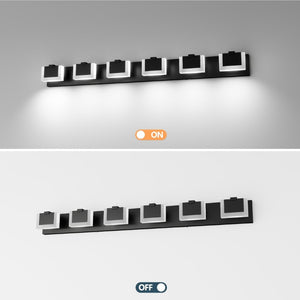 English Elm Led Six Globe Vanity Light Matte Black Bar Fixture with Acrylic Diffusers for Bathrooms W1340P328797