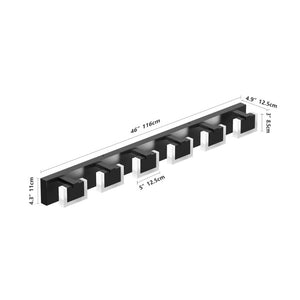 English Elm Led Six Globe Vanity Light Matte Black Bar Fixture with Acrylic Diffusers for Bathrooms W1340P328797