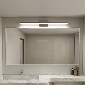 English Elm Modern Chrome LED Vanity Bar Light Frosted Acrylic Shade Dimmable Bathroom Fixture W1340P328801