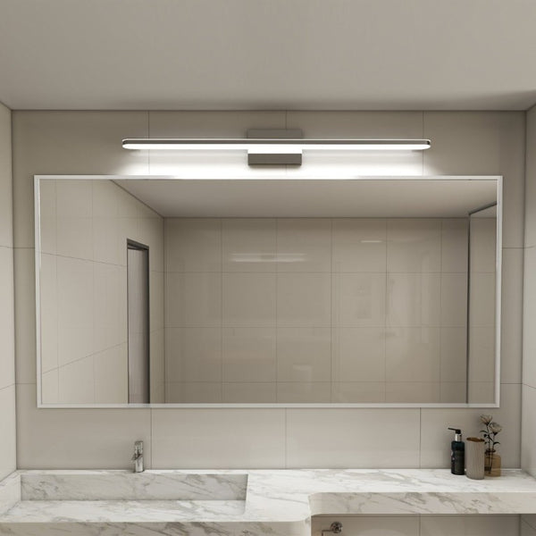 English Elm Modern Chrome LED Vanity Bar Light Frosted Acrylic Shade Dimmable Bathroom Fixture W1340P328801