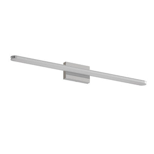 English Elm Modern Chrome LED Vanity Bar Light Frosted Acrylic Shade Dimmable Bathroom Fixture W1340P328801