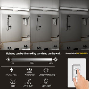 English Elm Bathroom Vanity Bar Light Brushed Nickel 41 Inch LED Cool White Modern Mirror Fixture W1340P328804