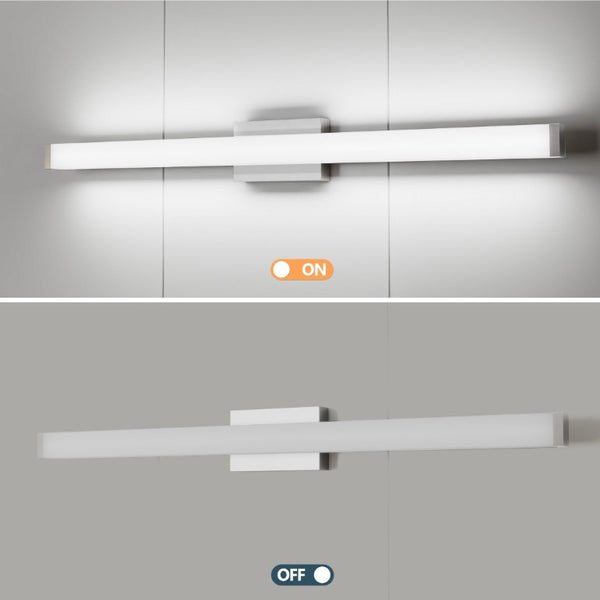 English Elm Bathroom Vanity Bar Light Brushed Nickel 41 Inch LED Cool White Modern Mirror Fixture W1340P328804
