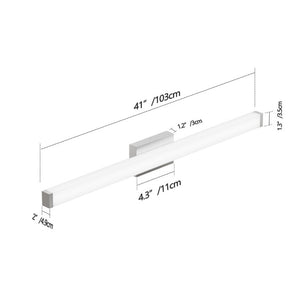 English Elm Bathroom Vanity Bar Light Brushed Nickel 41 Inch LED Cool White Modern Mirror Fixture W1340P328804