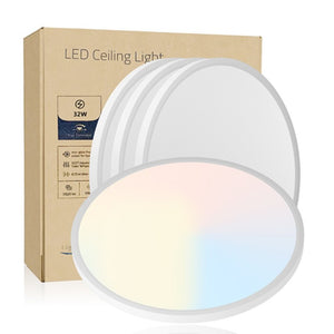 English Elm 16Inch Dimmable Flush Mount LED Ceiling Light 32W 5CCT Selectable for Any Room W1340P332600