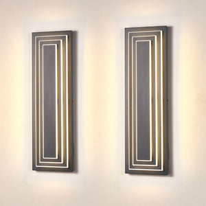 English Elm Wall Sconce Outdoor Matte Black Three Tier LED Hardwired Porch Entryway Light W1340P379241