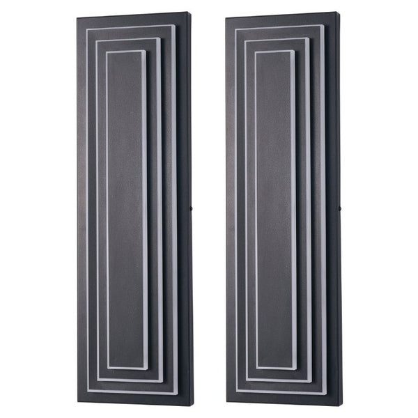English Elm Wall Sconce Outdoor Matte Black Three Tier LED Hardwired Porch Entryway Light W1340P379241