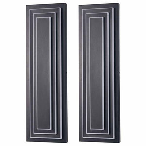 English Elm Wall Sconce Outdoor Matte Black Three Tier LED Hardwired Porch Entryway Light W1340P379241