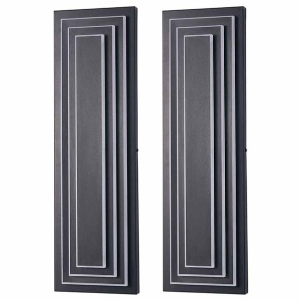 English Elm Wall Sconce Outdoor Matte Black Three Tier LED Hardwired Porch Entryway Light W1340P379241