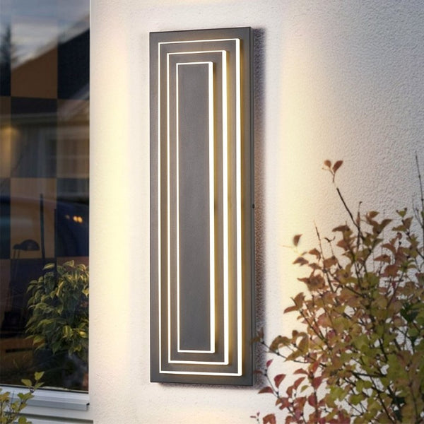 English Elm Wall Sconce Outdoor Matte Black Three Tier LED Hardwired Porch Entryway Light W1340P379241