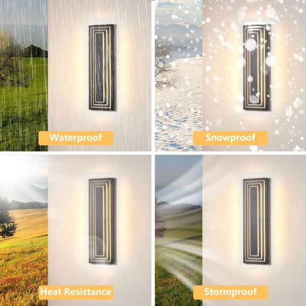 English Elm Wall Sconce Outdoor Matte Black Three Tier LED Hardwired Porch Entryway Light W1340P379241
