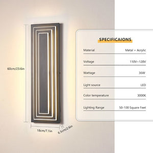 English Elm Wall Sconce Outdoor Matte Black Three Tier LED Hardwired Porch Entryway Light W1340P379241