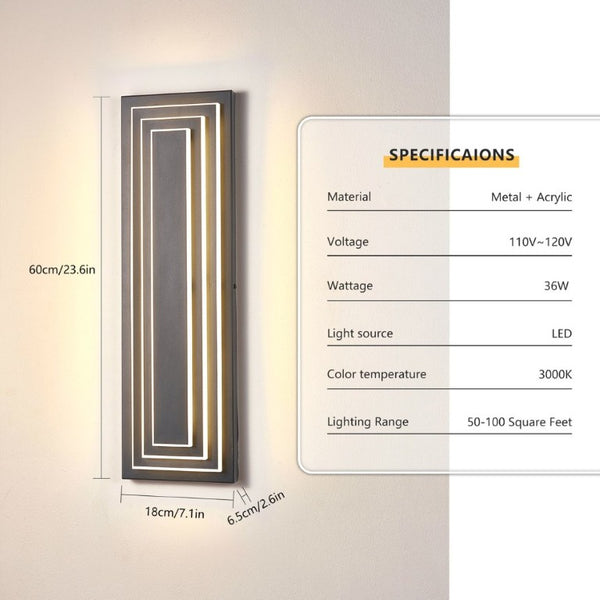 English Elm Wall Sconce Outdoor Matte Black Three Tier LED Hardwired Porch Entryway Light W1340P379241