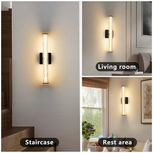 English Elm 19.7 Inch K9 Crystal Matte Black Wall Sconce Pair for Vanity and Hallway Decor W1340P430909