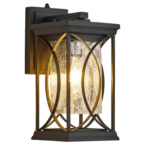English Elm Oil Rubbed Bronze Outdoor Wall Sconce Ip65 Aluminum Crack Glass Dusk to Dawn W1340P454693