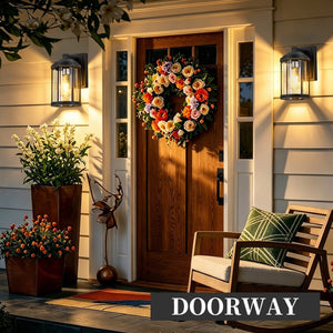 English Elm Outdoor Matte Black Aluminum Lantern Wall Sconces Set of Two with Seeded Glass Panels W1340P454695