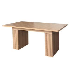 English Elm Expandable Dining Table Seats Six to Ten with Integrated Storage and Modern Minimalist Build Walnut Brown - B W1347S00027