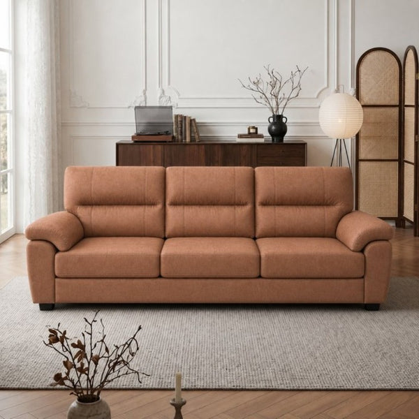 English Elm 3-Seat Mid-Century Microfiber Sofa Tufted Cushions Pillow Armrests Pet Friendly Couch W1359S00067