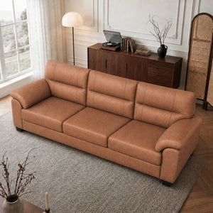 English Elm 3-Seat Mid-Century Microfiber Sofa Tufted Cushions Pillow Armrests Pet Friendly Couch W1359S00067