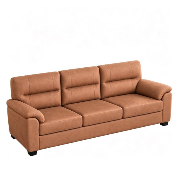 English Elm 3-Seat Mid-Century Microfiber Sofa Tufted Cushions Pillow Armrests Pet Friendly Couch W1359S00067
