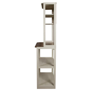 English Elm 23.62 Inch Five Tier Farmhouse Kitchen Bakers Rack with Coffee Bar and Open Shelving W1412P230429