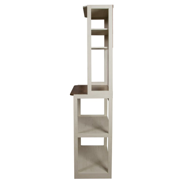 English Elm 23.62 Inch Five Tier Farmhouse Kitchen Bakers Rack with Coffee Bar and Open Shelving W1412P230429