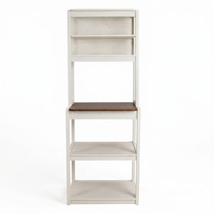 English Elm 23.62 Inch Five Tier Farmhouse Kitchen Bakers Rack with Coffee Bar and Open Shelving W1412P230429