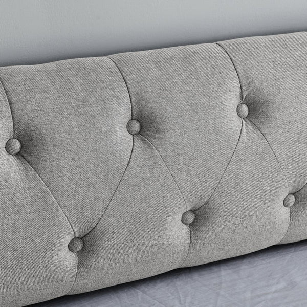 English Elm Spare Button Tufted Upholstered Daybed with Trundle Mid Century Modern Guest Room Sofa W1413124453