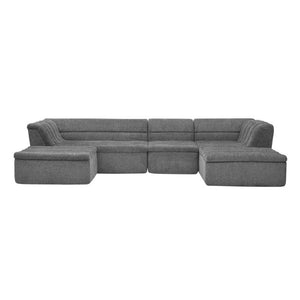 English Elm Spare Parts Chenille Modular Sectional Sofa Sleeper for Modern Living Rooms Grey Fabric W1413P298059
