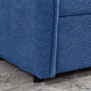 English Elm Spare Twin Daybed with Trundle Striped Upholstered Sofa Bed for Guest Rooms W1413P409938