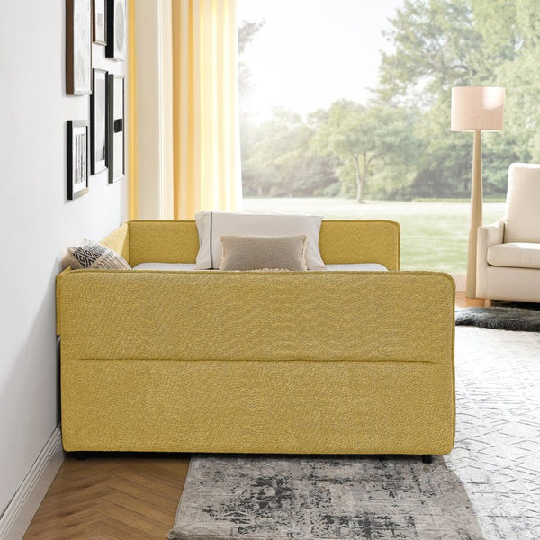 English Elm Spare Parts Striped Upholstered Daybed with Storage Drawers for Bedroom Lounge W1413P409948