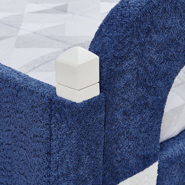 English Elm Spare Parts Tufted Upholstered Daybed with Storage Drawers Mid-Century Nailhead Design Sky Blue Boucle W1413P500647