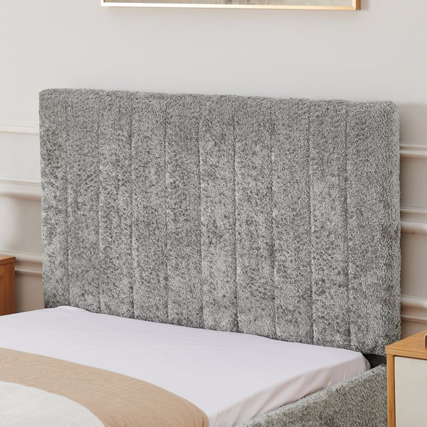 English Elm Twin Chenille Upholstered Daybed with Pull Out Trundle for Compact Guest Bedroom Gray W1413S00204