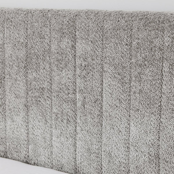 English Elm Full Size Chenille Upholstered Daybed with Pull Out Trundle for Guest Rooms Gray W1413S00206