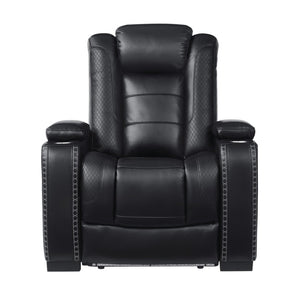 English Elm Home Theater Power Recliner with LED Lighting USB Charging and Adjustable Lumbar Support W1417P194450