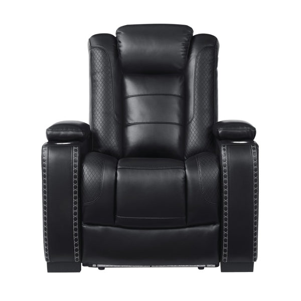 English Elm Home Theater Power Recliner with LED Lighting USB Charging and Adjustable Lumbar Support W1417P194450