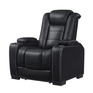 English Elm Home Theater Power Recliner with LED Lighting USB Charging and Adjustable Lumbar Support W1417P194450