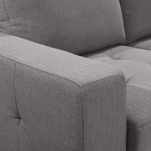 English Elm 123 Inch U Shaped Modular Sectional with Pull Out Sleeper and Hidden Storage Chaise W1417S00001